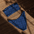 Blue Fencework Vibes Recycled Bandeau Bikini