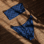 Blue Fencework Vibes Recycled Bandeau Bikini