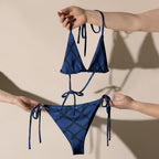 Blue Fencework Vibes String Bikini