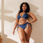 Blue Fencework Vibes String Bikini