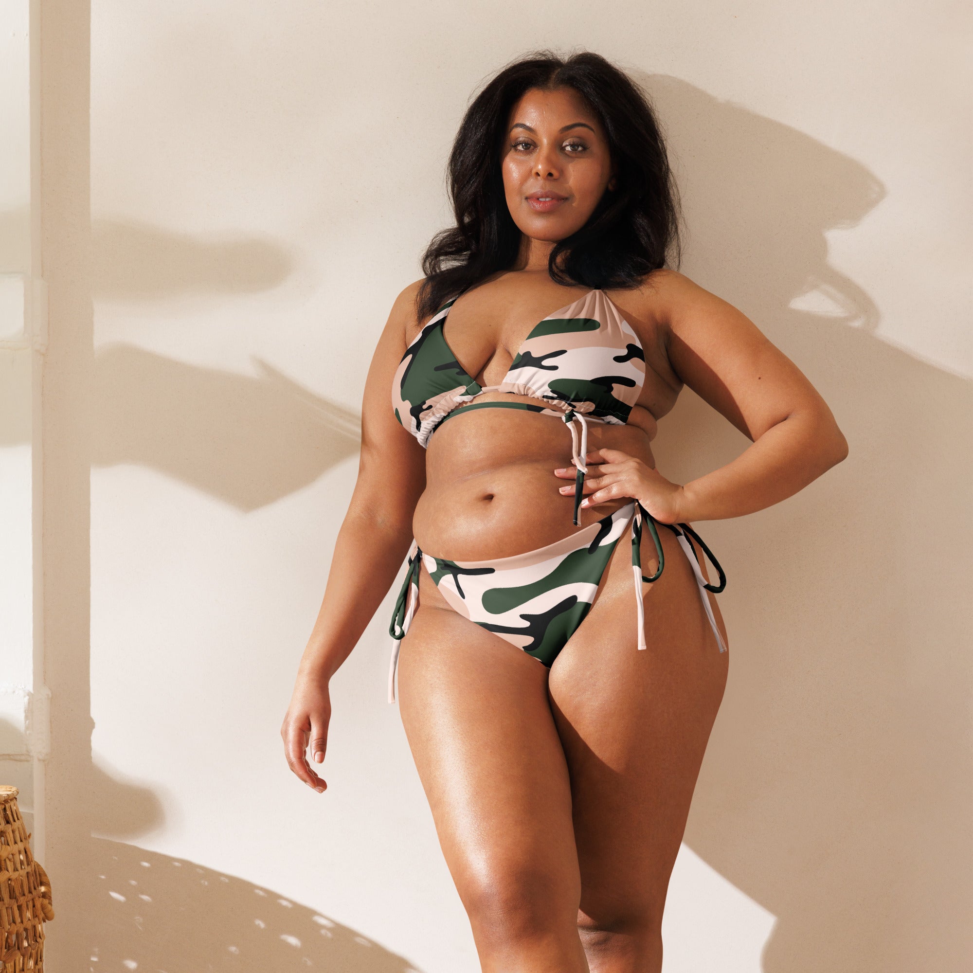 Light Camo Recycled String Bikini