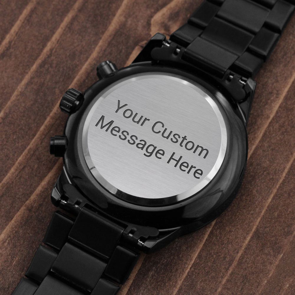Personalize it! Black Chronograph Watch