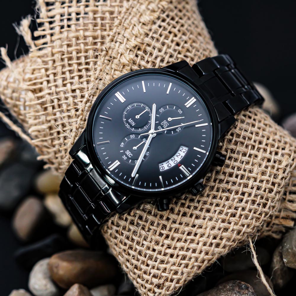 Personalize it! Black Chronograph Watch
