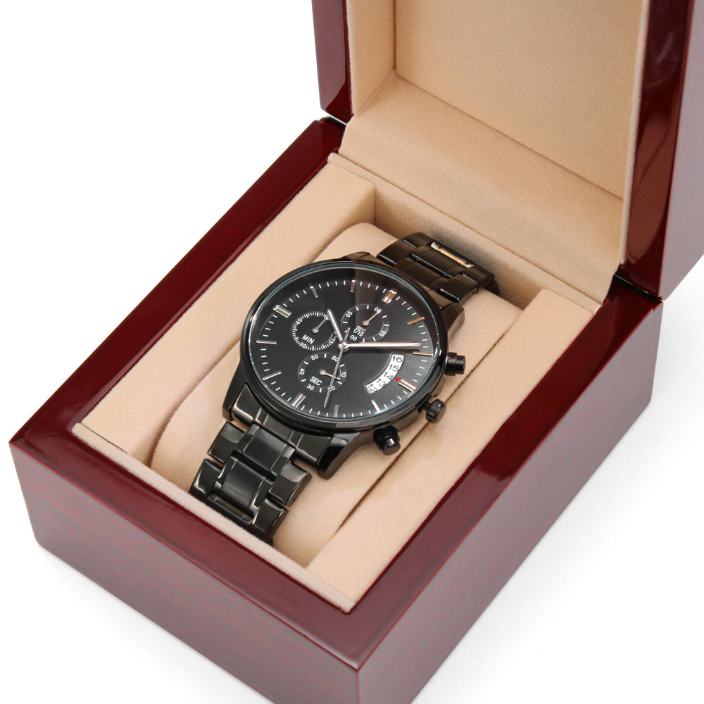 Personalize it! Black Chronograph Watch