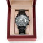 Personalize it! Black Chronograph Watch