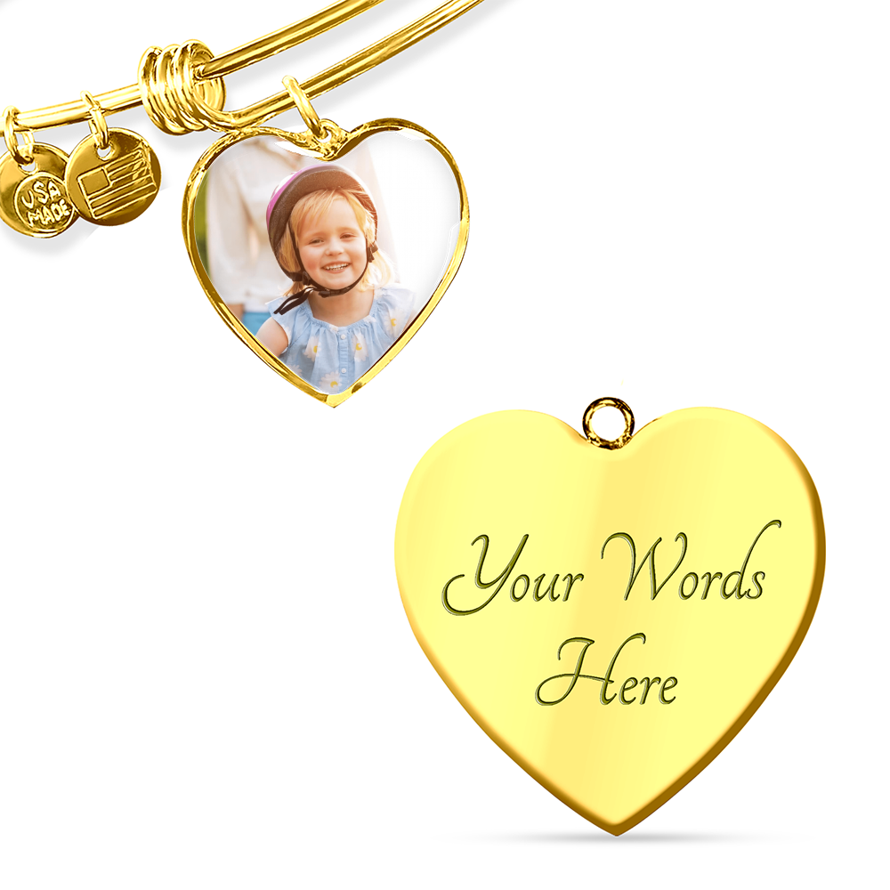 Personalized Luxury Heart Bangle