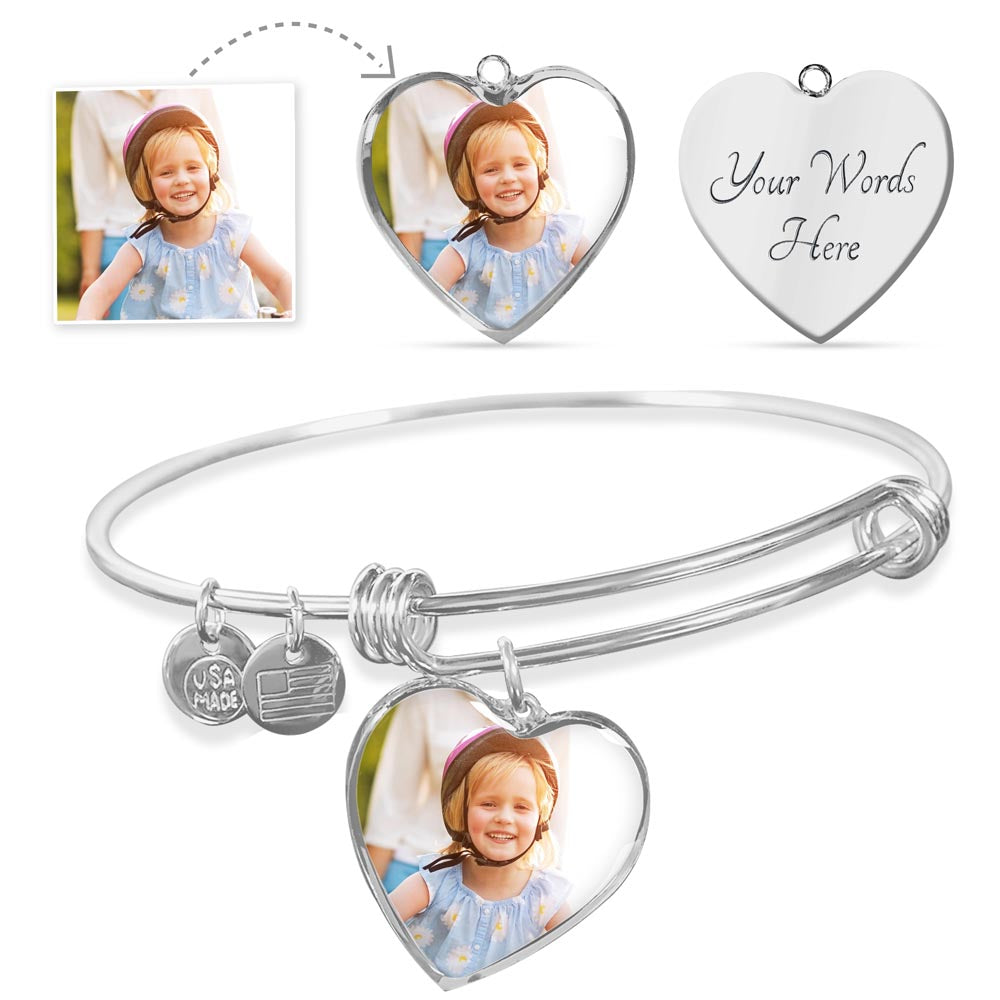 Personalized Luxury Heart Bangle