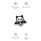 Kawaii Skeleton Bat-shaped pillow