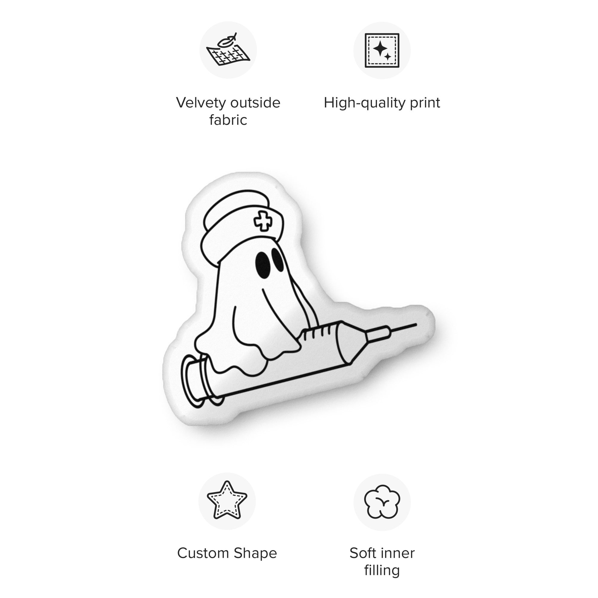 Ride the Shot-Ghost Nurse-shaped pillow