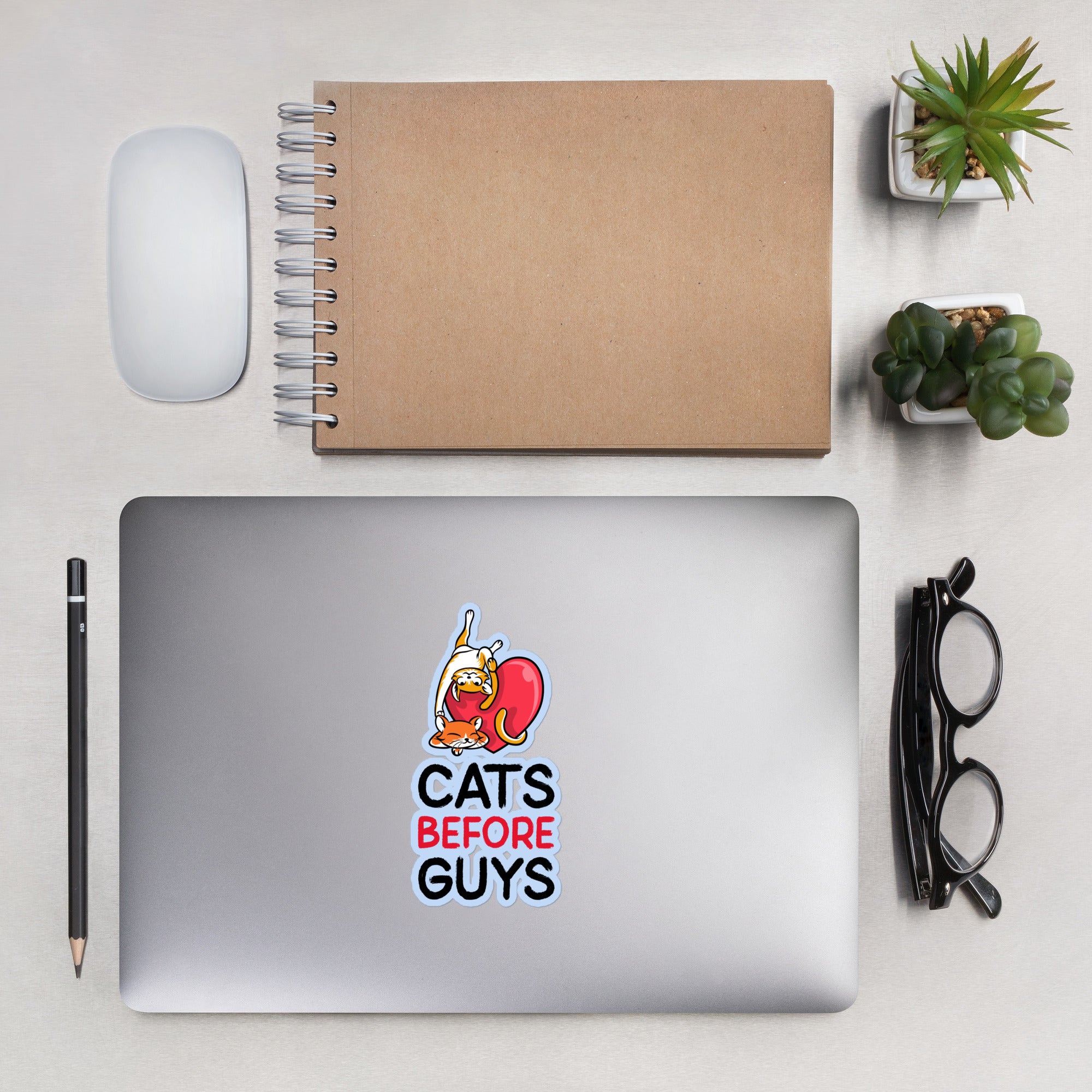 Cats before Guys Bubble-free stickers