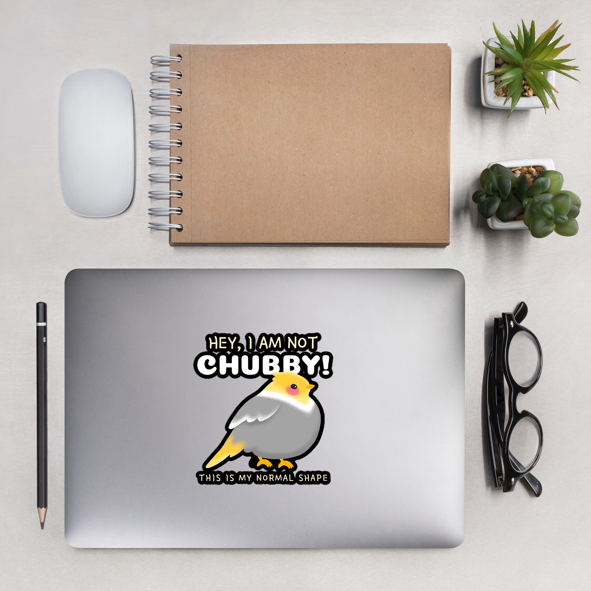 Not Chubby Bird Bubble-free stickers