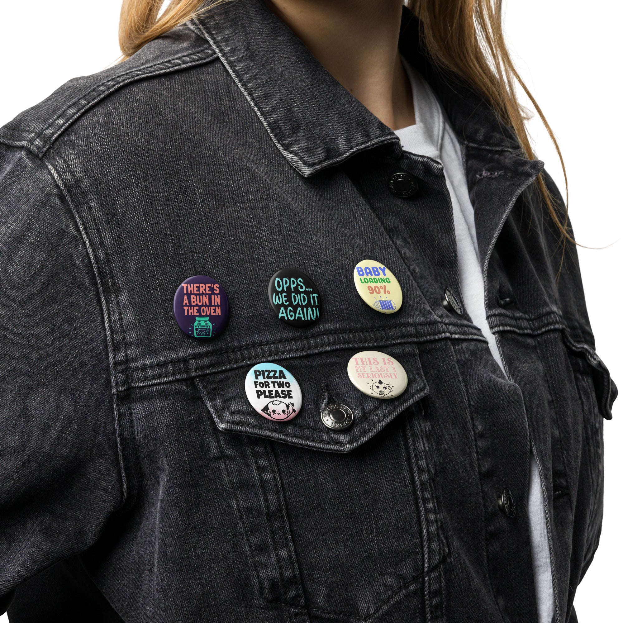 Having a Baby! -Set of pin 5 buttons