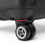 Black and White Striped Hard-shell suitcase