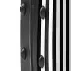 Black and White Striped Hard-shell suitcase