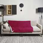 Pink and Black Stripe Throw Blanket