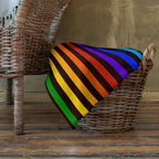 Rainbow Stripe Throw Blanket