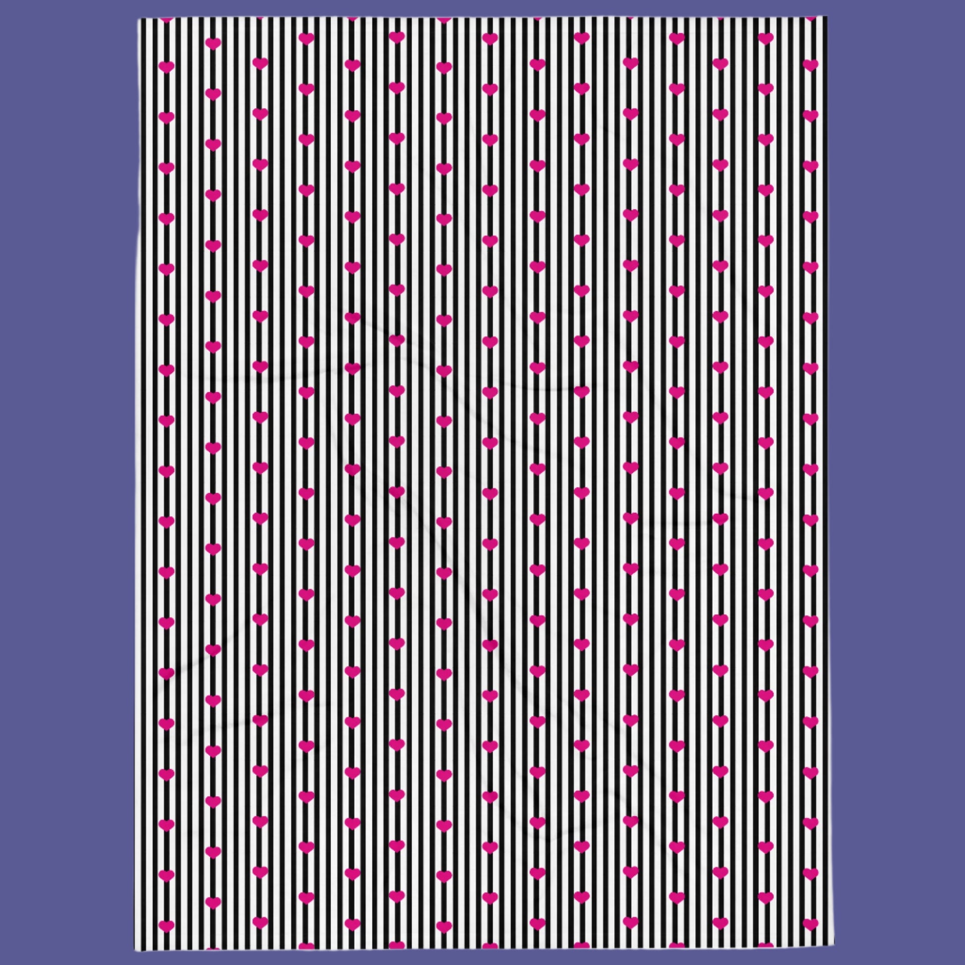 Striped Hearts Throw Blanket