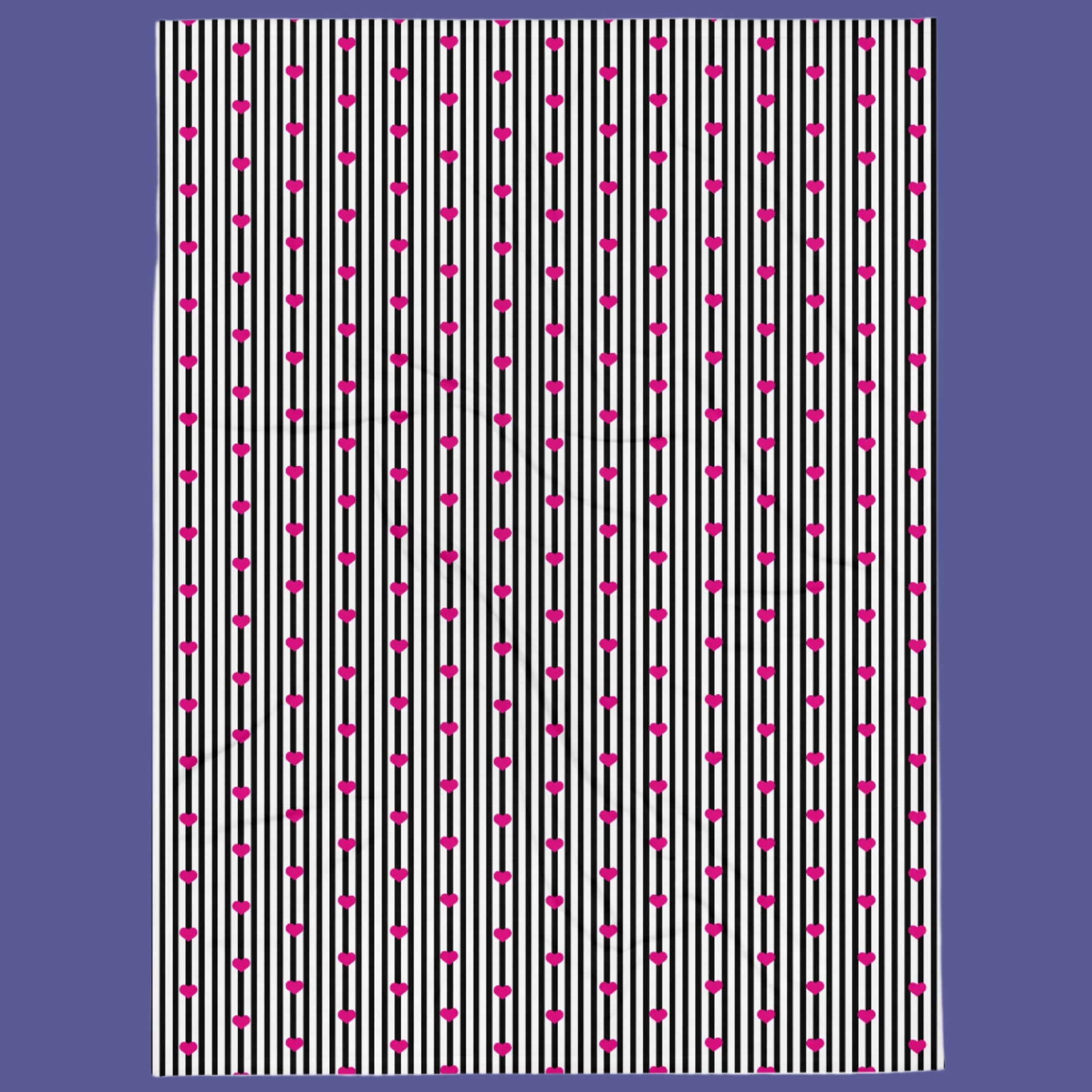 Striped Hearts Throw Blanket