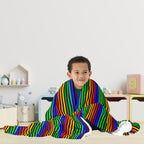 Rainbow Stripe Throw Blanket