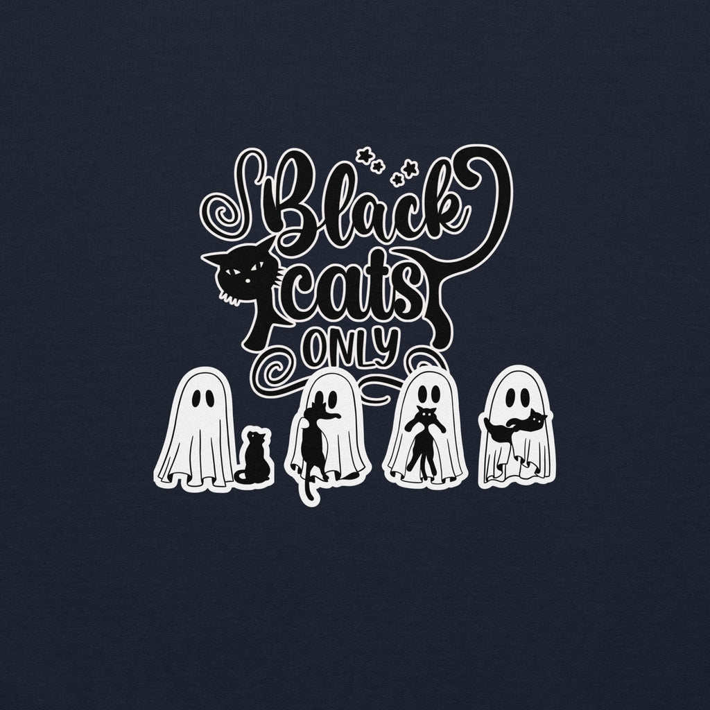 Black Cats Only, front side only version Unisex Hoodie