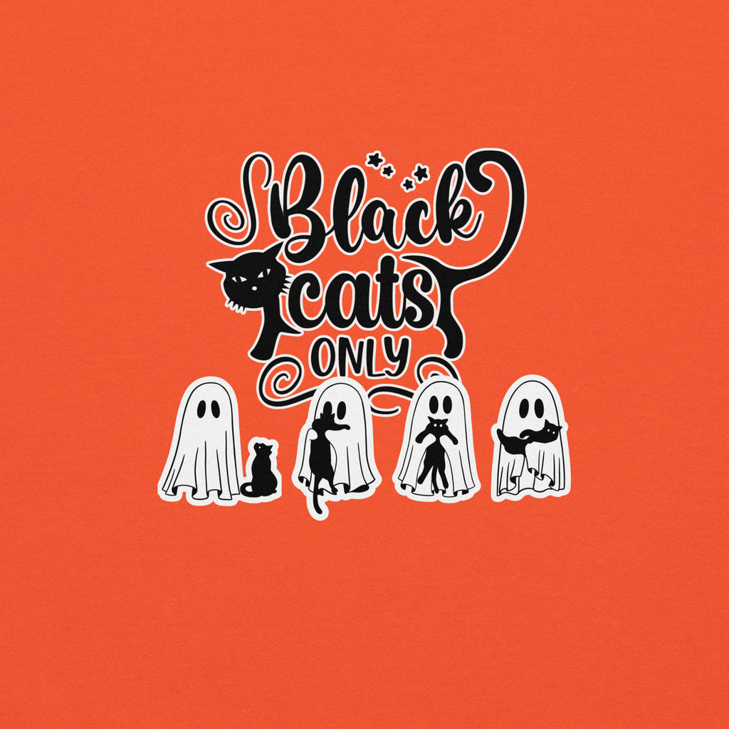 Black Cats Only, front side only version Unisex Hoodie