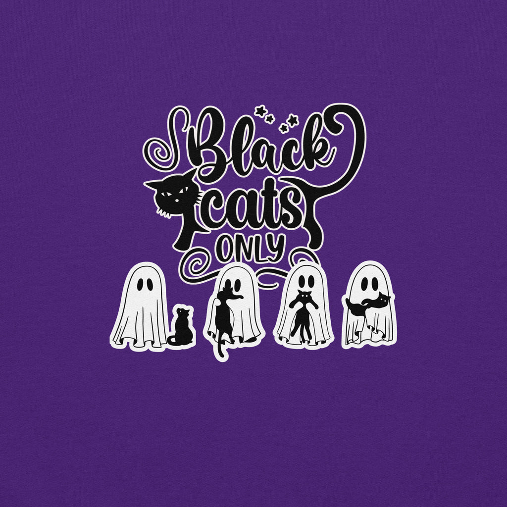 Black Cats Only, front side only version Unisex Hoodie